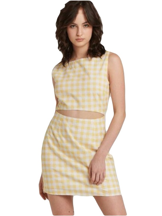 Charlie Holiday Dresses & Skirts - Charlie Holiday Ivy Yellow Gingham Cutout Mini Dress XS NWT $109 Summer Dress